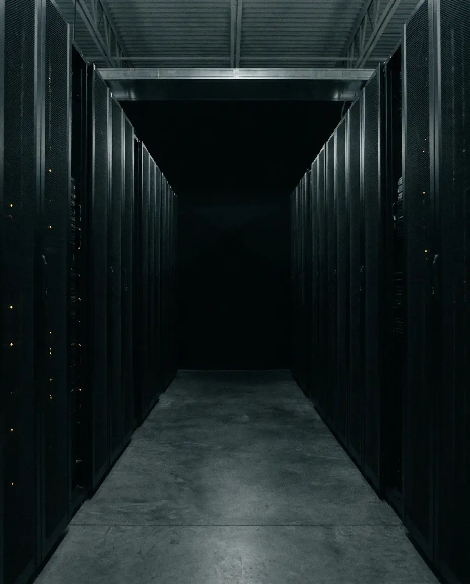 A data centre aisle